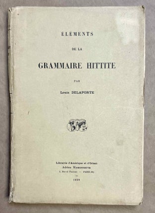 Item #M8878 Elements de la Grammaire Hittite. DELAPORTE Louis[newline]M8878-00.jpeg