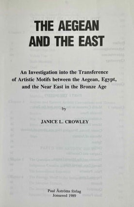 The Aegean and the East: An Investigation into the Transference of Artistic Motifs between the Aegean, Egypt, and the Near East in the Bronze Age[newline]M8881-01.jpeg