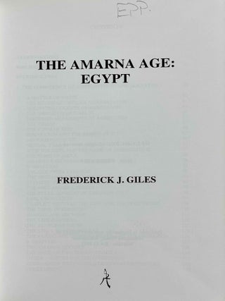 The Amarna Age: Egypt