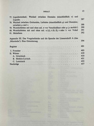 Die wichtigsten konsonantischen Erscheinungen des Vorgriechischen. Mit einem Appendix über den Vokalismus.[newline]M8886-06.jpeg
