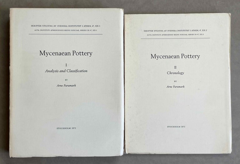 Item #M8887 Mycenaean Pottery. Vol. I: Analysis and classifications. Vol. II: Chronology (without volume III). FURUMARK Arne.[newline]M8887-00.jpeg