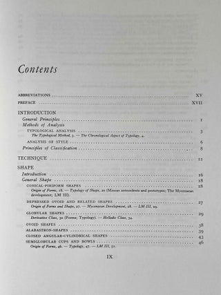 Mycenaean Pottery. Vol. I: Analysis and classifications. Vol. II: Chronology (without volume III)