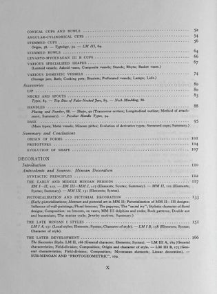 Mycenaean Pottery. Vol. I: Analysis and classifications. Vol. II: Chronology (without volume III)
