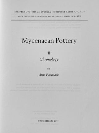 Mycenaean Pottery. Vol. I: Analysis and classifications. Vol. II: Chronology (without volume III)[newline]M8887-09.jpeg