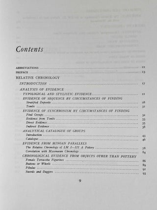 Mycenaean Pottery. Vol. I: Analysis and classifications. Vol. II: Chronology (without volume III)