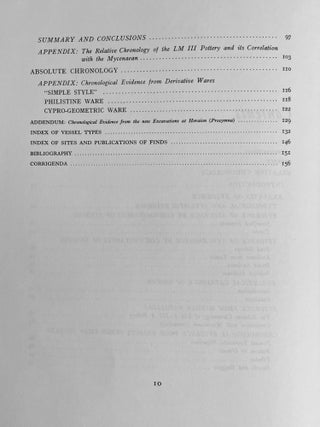 Mycenaean Pottery. Vol. I: Analysis and classifications. Vol. II: Chronology (without volume III)