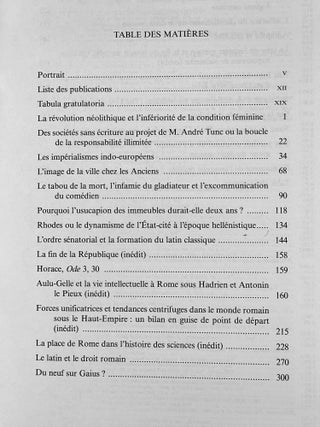 Synthèses romaines. Langue latine - Droit romain. Institution comparées. Études publiées en hommage au professeur J.-H. Michel.