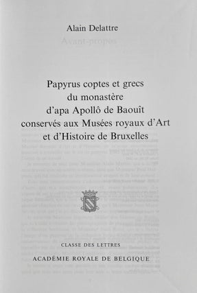 Papyrus Coptes et Grecs du monastère d’apa Apollo de Baouit conservés aux musées royaux d’art et d’histoire de Bruxelles[newline]M8891-01.jpeg