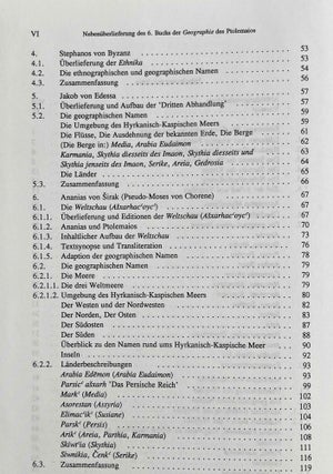 Die Nebenüberlieferung des 6. Buchs der Geographie des Ptolemaios. Griechische, lateinische, syrische, armenische und arabische Texte. Mit einer Karte.