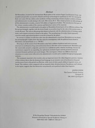 The Shemshara Archives. Vol. 2: The Administrative Texts.