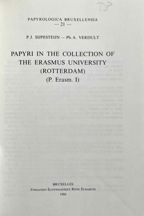 Papyri in the collection of the Erasmus University (Rotterdam) (P. Erasm. I)