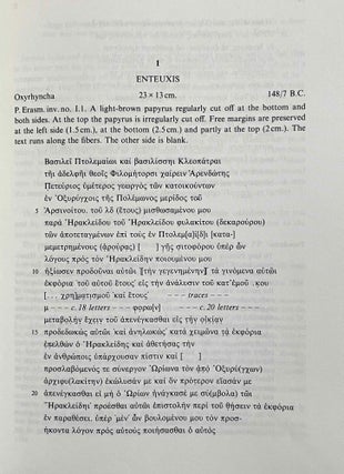 Papyri in the collection of the Erasmus University (Rotterdam) (P. Erasm. I)