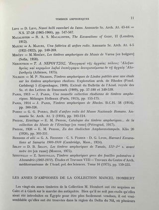 La collection Marcel Hombert. Tome I: Timbres amphoriques et autres documents écrits acquis en Égypte.