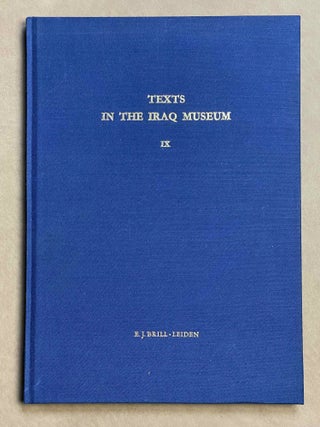 Item #M8925 Texts in the Iraq Museum, vol. IX: Cuneiform texts, texts of varying content. DIJK...[newline]M8925-00.jpeg