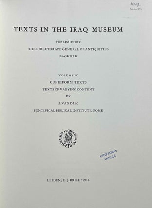 Texts in the Iraq Museum, vol. IX: Cuneiform texts, texts of varying content[newline]M8925-01.jpeg