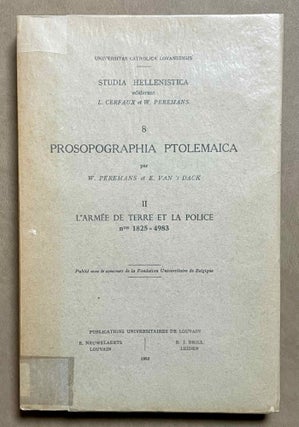 Item #M8931 Prosopographia ptolemaica II: l'armée de terre et la police, nos. 1825-4983....[newline]M8931-00.jpeg
