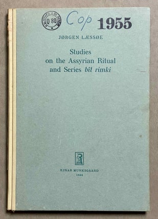 Item #M8937 Studies on the Assyrian Ritual and Series Bît Rimki. LAESSOE Jorgen[newline]M8937-00.jpeg