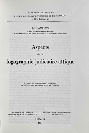 Aspects de la logographie judiciaire attique[newline]M8945-01.jpeg