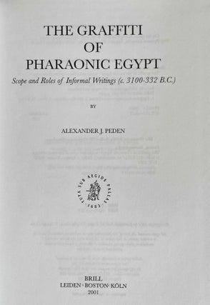 The graffiti of pharaonic Egypt. Scope and roles of informal writings (c. 3100-332 B.C.).[newline]M8957-01.jpeg