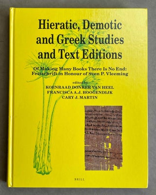 Item #M8960 Hieratic, Demotic and Greek studies and text editions. Of making many books there is...[newline]M8960-00.jpeg