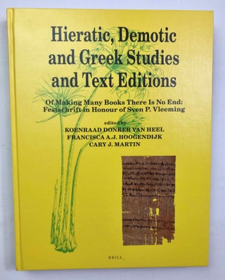 Item #M8960a Hieratic, Demotic and Greek studies and text editions. Of making many books there is...[newline]M8960a-00.jpeg