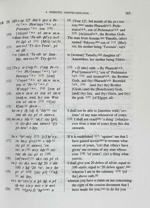 The two faces of Graeco-Roman Egypt. Greek and Demotic and Greek-Demotic texts and studies presented to P.W. Pestman.