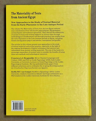 The Materiality of Texts from Ancient Egypt. New Approaches to the Study of Textual Material from the Early Pharaonic to the Late Antique Period.[newline]M8978-09.jpeg