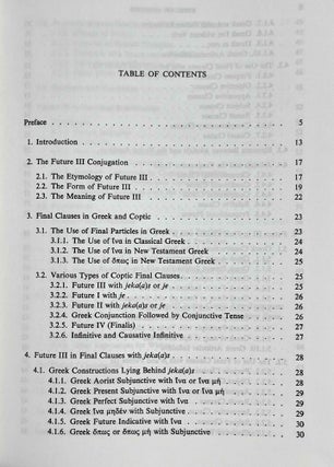 Coptic future tenses. Syntactical studies in Sahidic.