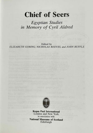 Chief of seers. Egyptian studies in memory of Cyril Aldred.[newline]M8985-02.jpeg