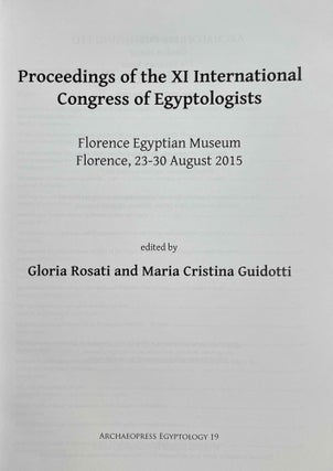 Proceedings of the XI International Congress of Egyptologists, Florence, Italy 23-30 August 2015[newline]M8990-01.jpeg