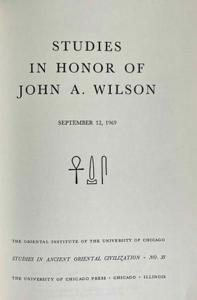 Studies in honor of John A. Wilson, September 12, 1969[newline]M8994-02.jpeg