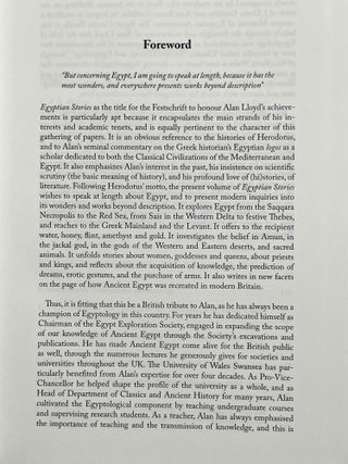Egyptian stories. A British Egyptological tribute to Alan B. Lloyd on the occasion of his retirement.[newline]M8997-03.jpeg