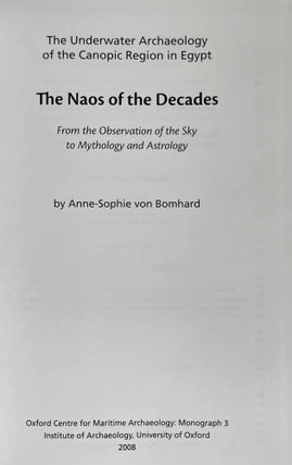 Naos of the Decades: Underwater Archaeology in the Canopic Region in Egypt. From the Observation of the Sky to Mythology and Astrology.[newline]M9011-01.jpeg