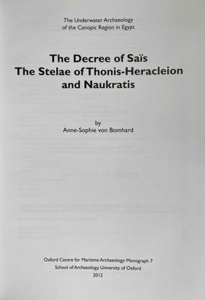 The decree of Saïs. The stelae of Thonis-Heracleion and Naukratis.[newline]M9012-01.jpeg