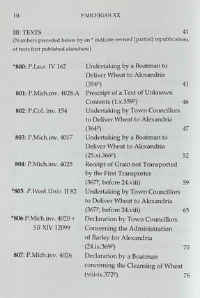 A transportation archive from fourth-century (4th century) Oxyrhynchus (P. Mich. XX)