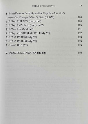 A transportation archive from fourth-century (4th century) Oxyrhynchus (P. Mich. XX)