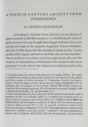 A transportation archive from fourth-century (4th century) Oxyrhynchus (P. Mich. XX)