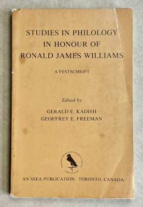 Item #M9019 Studies in philology in honour of Ronald James Williams. A festschrift. WILLIAMS...
