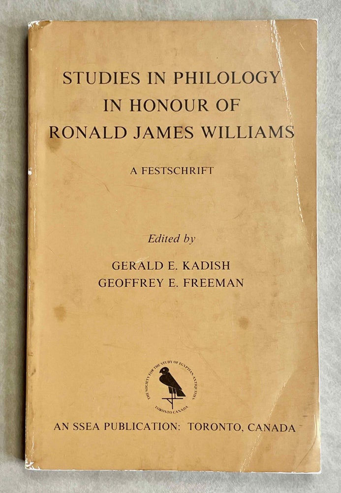 Item #M9019 Studies in philology in honour of Ronald James Williams. A festschrift. WILLIAMS Ronald J.[newline]M9019-00.jpeg