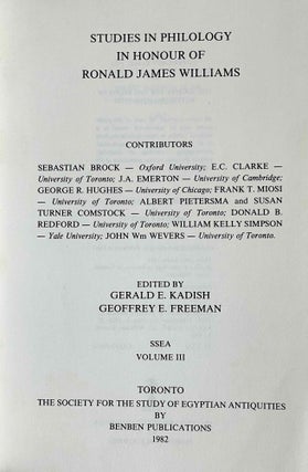 Studies in philology in honour of Ronald James Williams. A festschrift.[newline]M9019-02.jpeg