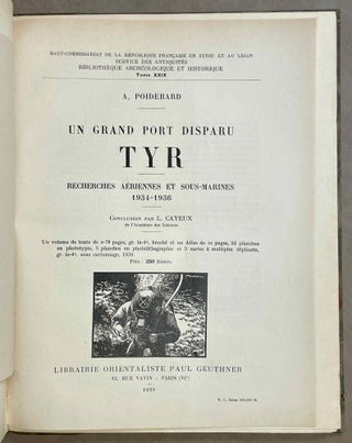 Un grand port disparu: Tyr. Recherches aériennes et sous-marines, 1934-1936. Tome I: Texte. Tome II: Planches (complete set)[newline]M9025-03.jpeg