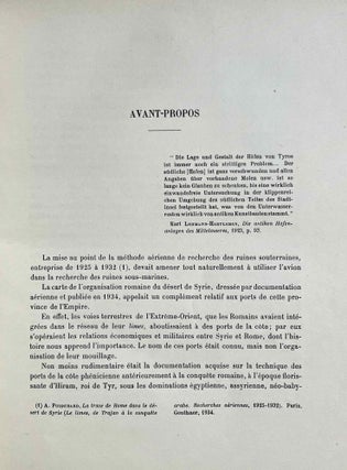 Un grand port disparu: Tyr. Recherches aériennes et sous-marines, 1934-1936. Tome I: Texte. Tome II: Planches (complete set)[newline]M9025-05.jpeg