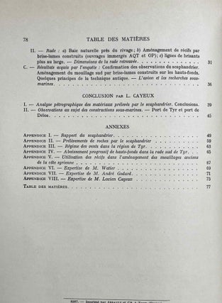 Un grand port disparu: Tyr. Recherches aériennes et sous-marines, 1934-1936. Tome I: Texte. Tome II: Planches (complete set)[newline]M9025-12.jpeg