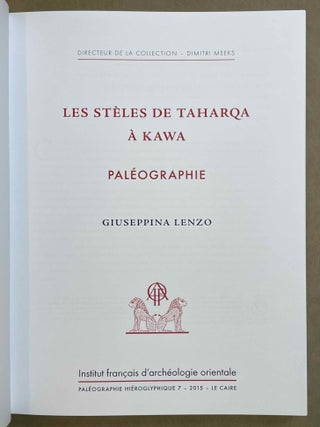 Les st&egrave;les de Taharqa &agrave; Kawa. Pal&eacute;ographie.[newline]M9028a-01.jpeg