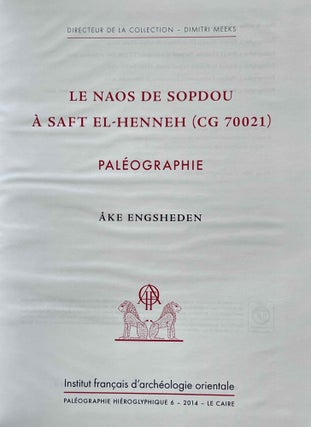 Le naos de Sopdou à Saft el-Henneh (CG 70021). Paléographie.[newline]M9029-01.jpeg