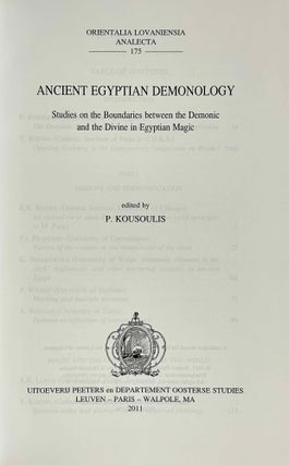 Ancient Egyptian demonology. Studies on the boundaries between the demonic and the divine in Egyptian magic.[newline]M9043b-01.jpeg