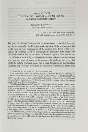Ancient Egyptian demonology. Studies on the boundaries between the demonic and the divine in Egyptian magic.