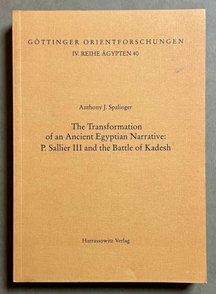 Item #M9047 The Transformation of an Ancient Egyptian Narrative. P. Sallier III and the Battle of...[newline]M9047-00.jpeg