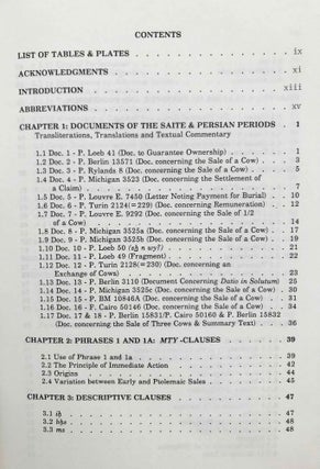 Saite and Persian demotic cattle documents. A study in legal forms and principles in ancient Egypt.