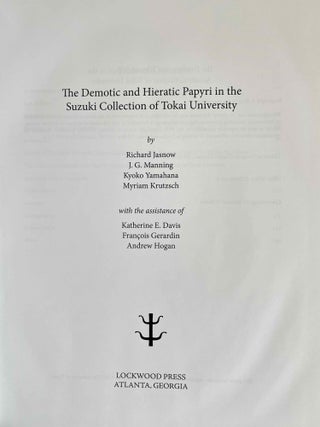 The Demotic and Hieratic Papyri in the Suzuki Collection of Tokai University[newline]M9057a-01.jpeg
